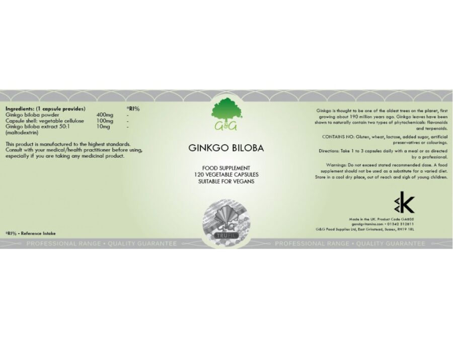 GINKGO BILOBA 900MG 120 KAPSZULA (G&G) - Image 2